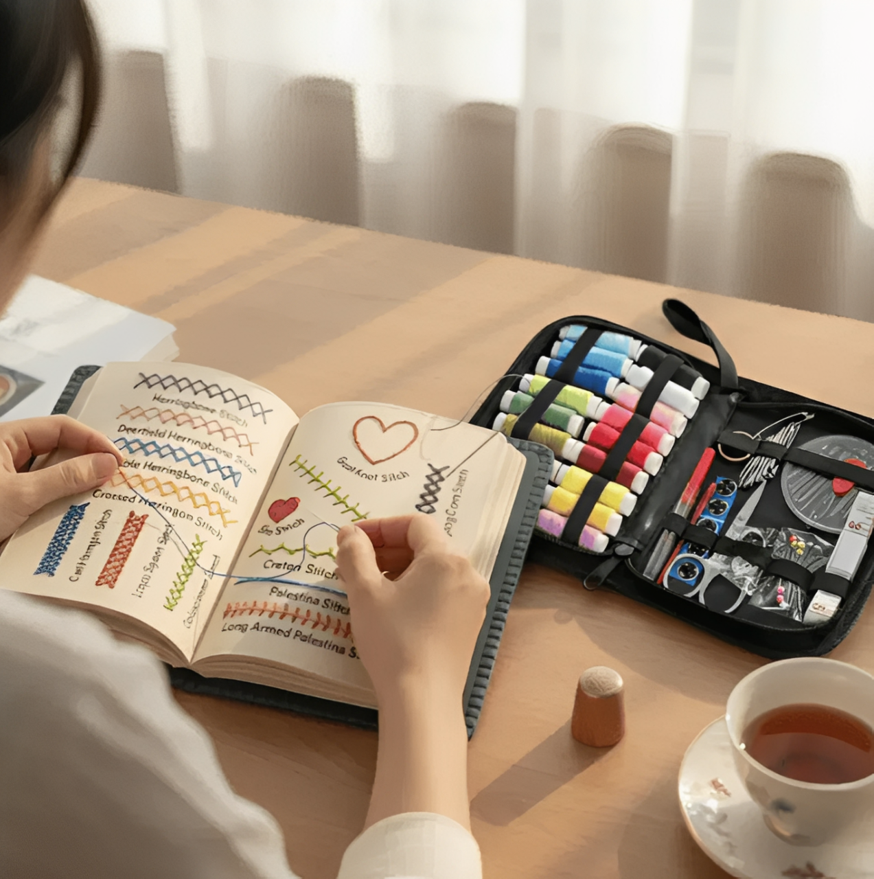 Kit bordado antiestrés - Despeja tu mente con 10 minutos al día