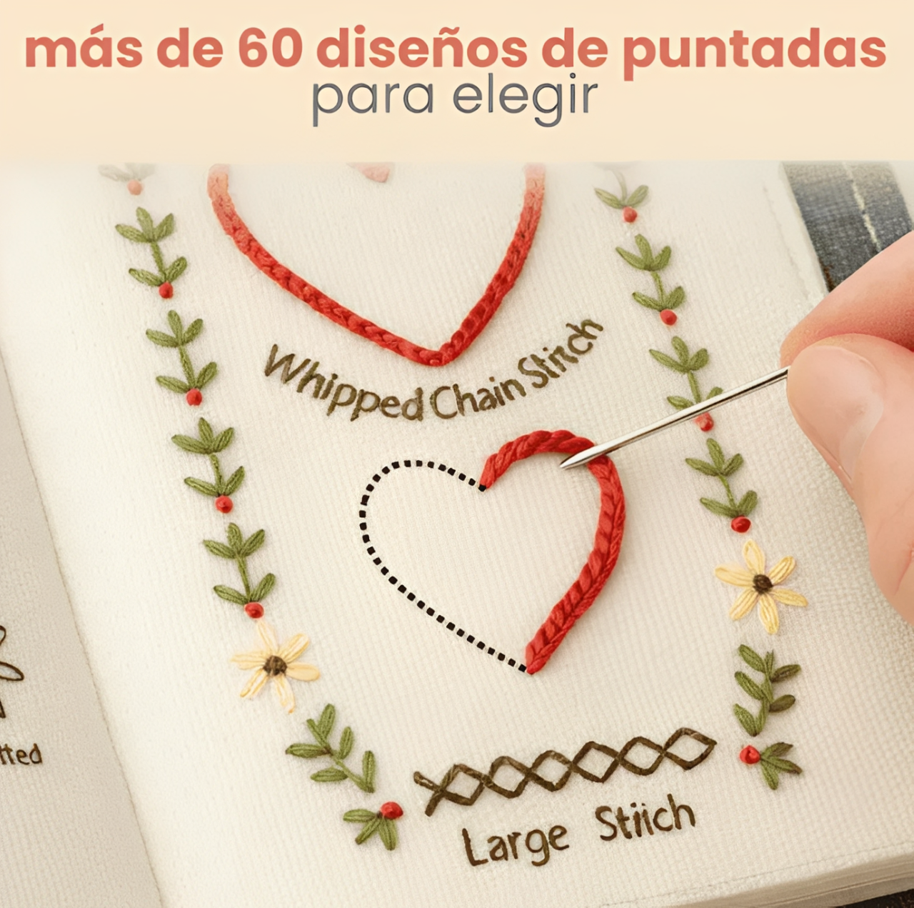 Kit bordado antiestrés - Despeja tu mente con 10 minutos al día